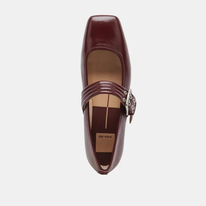 Flats and Loafers Women Dolce Vita Arora Ballet Flats Burgundy Crinkle Patent