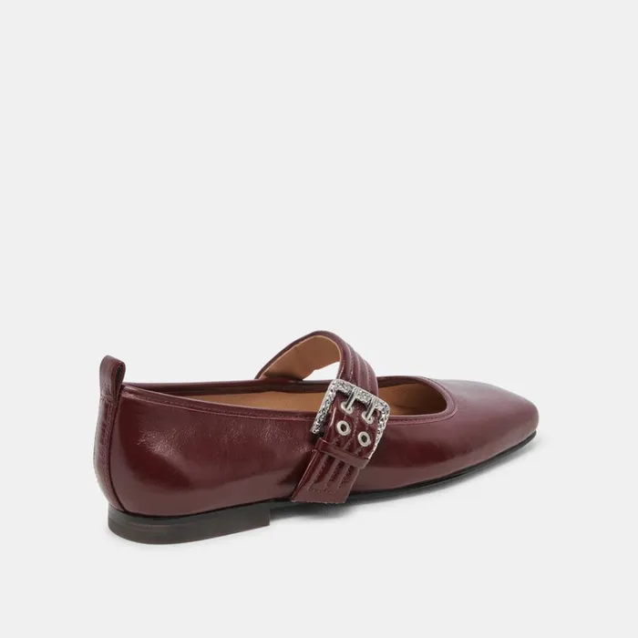 Flats and Loafers Women Dolce Vita Arora Ballet Flats Burgundy Crinkle Patent