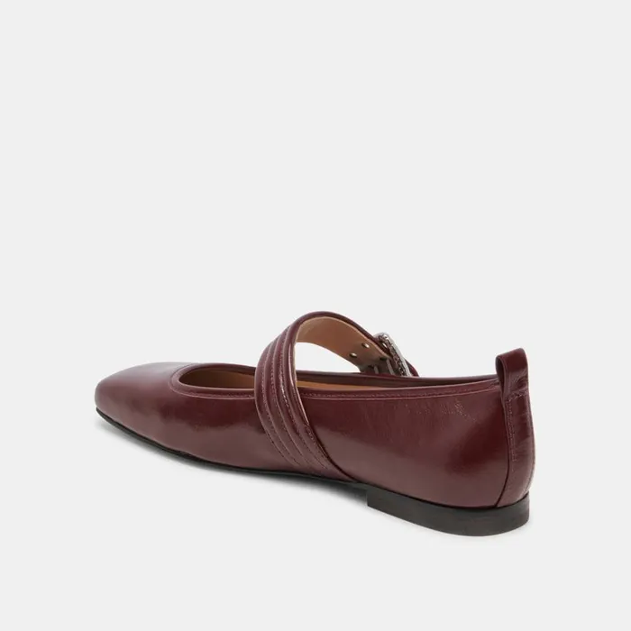 Flats and Loafers Women Dolce Vita Arora Ballet Flats Burgundy Crinkle Patent