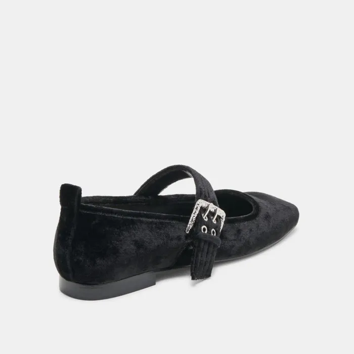 Flats and Loafers Women Dolce Vita Arora Ballet Flats Nero Velvet