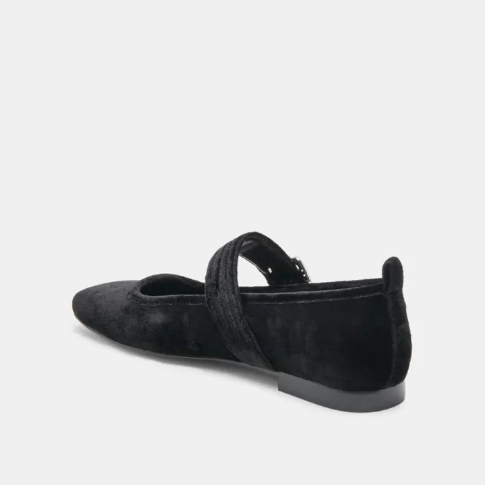 Flats and Loafers Women Dolce Vita Arora Ballet Flats Nero Velvet