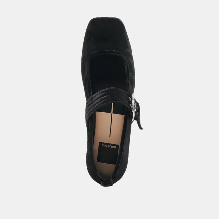 Flats and Loafers Women Dolce Vita Arora Ballet Flats Nero Velvet