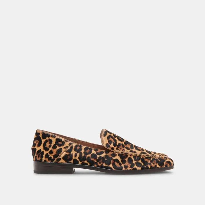 Flats and Loafers Women Dolce Vita Beny Flats Dk Leopard Calf Hair