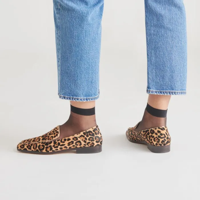 Flats and Loafers Women Dolce Vita Beny Flats Dk Leopard Calf Hair