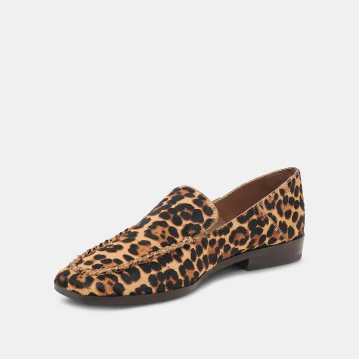 Flats and Loafers Women Dolce Vita Beny Flats Dk Leopard Calf Hair