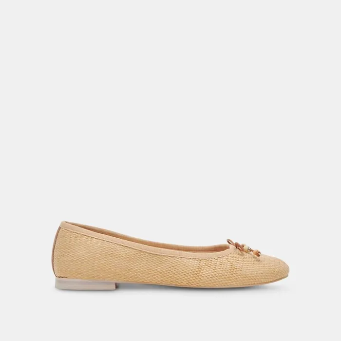 Flats and Loafers Women Dolce Vita Cacy Ballet Flats Natural Raffia