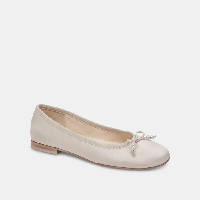 Flats and Loafers Women Dolce Vita Cacy Pearl Ballet Flats Vanilla Pearls