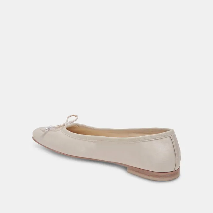 Flats and Loafers Women Dolce Vita Cacy Pearl Ballet Flats Vanilla Pearls