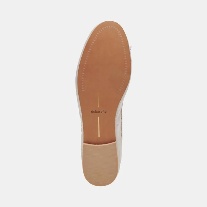 Flats and Loafers Women Dolce Vita Cacy Pearl Ballet Flats Vanilla Pearls