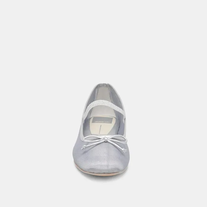 Flats and Loafers Women Dolce Vita Cadel Ballet Flats Silver Mesh