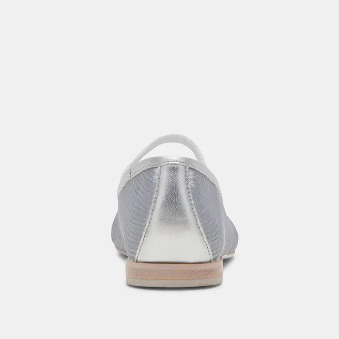 Flats and Loafers Women Dolce Vita Cadel Ballet Flats Silver Mesh
