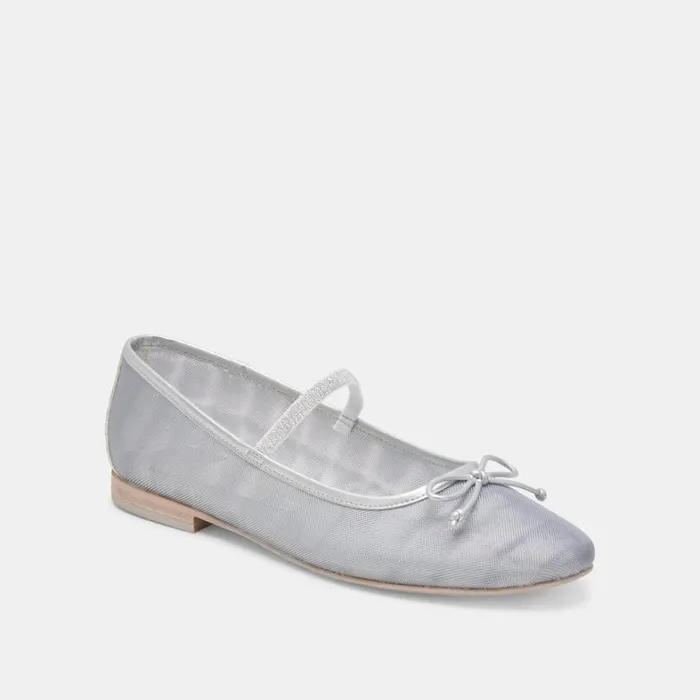 Flats and Loafers Women Dolce Vita Cadel Ballet Flats Silver Mesh