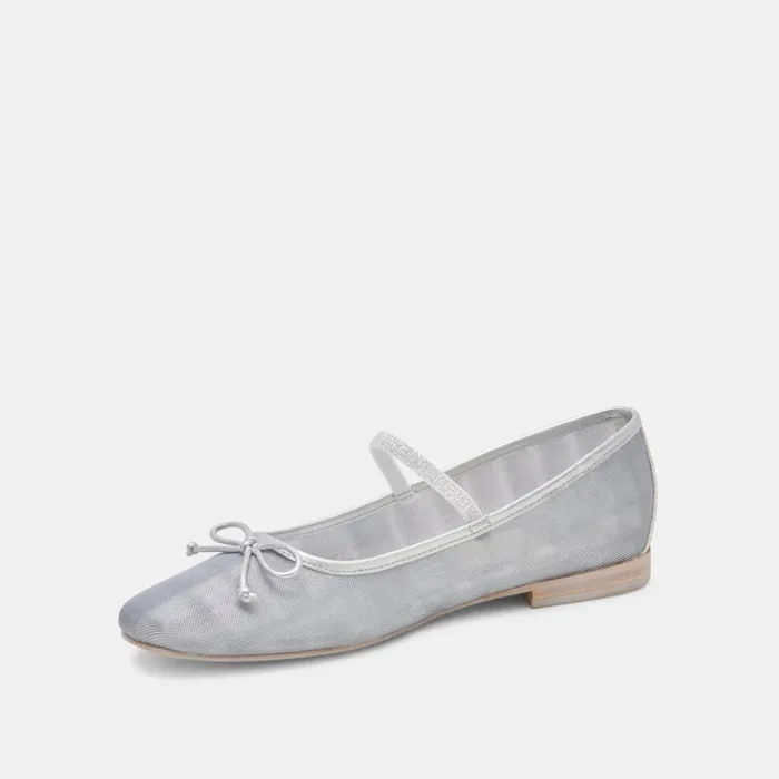 Flats and Loafers Women Dolce Vita Cadel Ballet Flats Silver Mesh