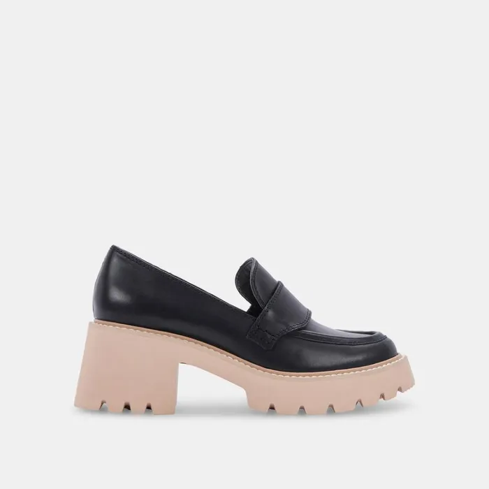 Flats and Loafers Women Dolce Vita Halona Loafers Black Leather