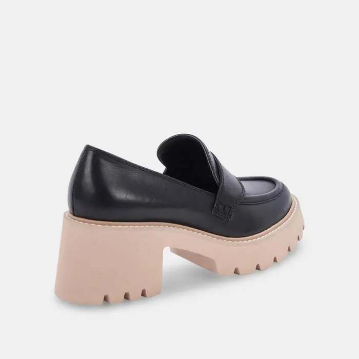 Flats and Loafers Women Dolce Vita Halona Loafers Black Leather