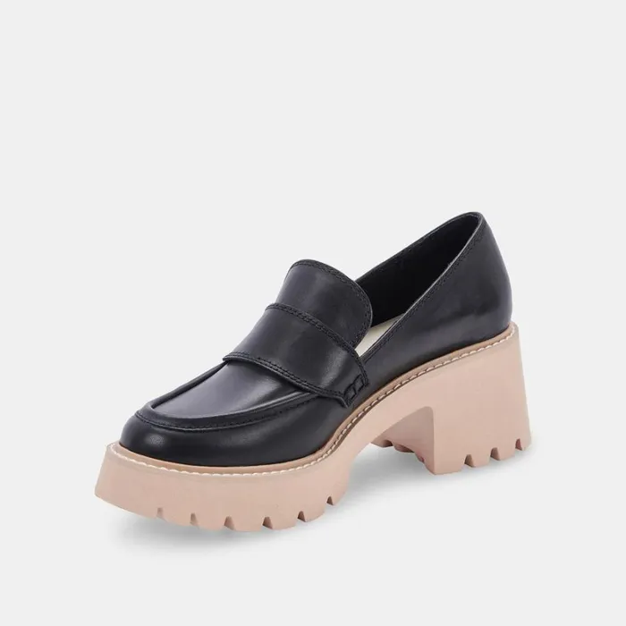 Flats and Loafers Women Dolce Vita Halona Loafers Black Leather