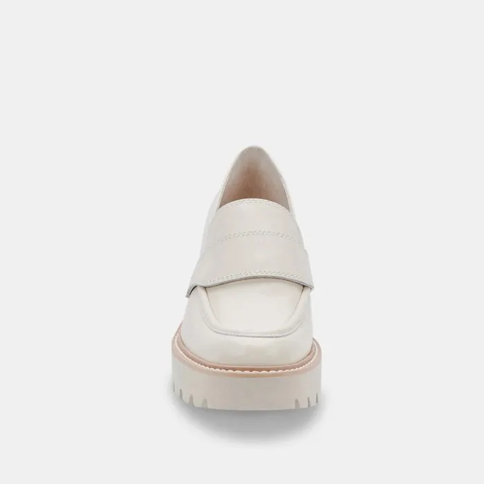 Flats and Loafers Women Dolce Vita Halona Loafers Ivory Leather