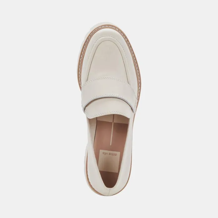 Flats and Loafers Women Dolce Vita Halona Loafers Ivory Leather