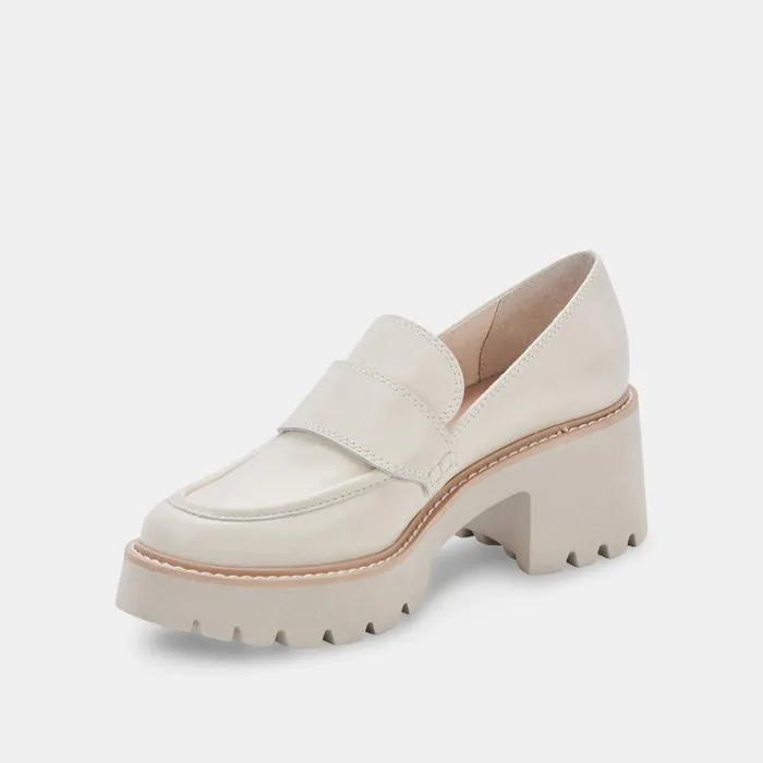Flats and Loafers Women Dolce Vita Halona Loafers Ivory Leather