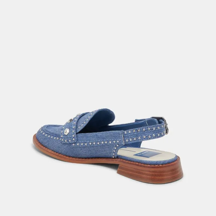 Flats and Loafers Women Dolce Vita Hardi Stud Loafers Blue Denim