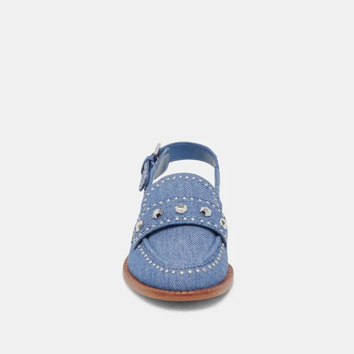 Flats and Loafers Women Dolce Vita Hardi Stud Loafers Blue Denim