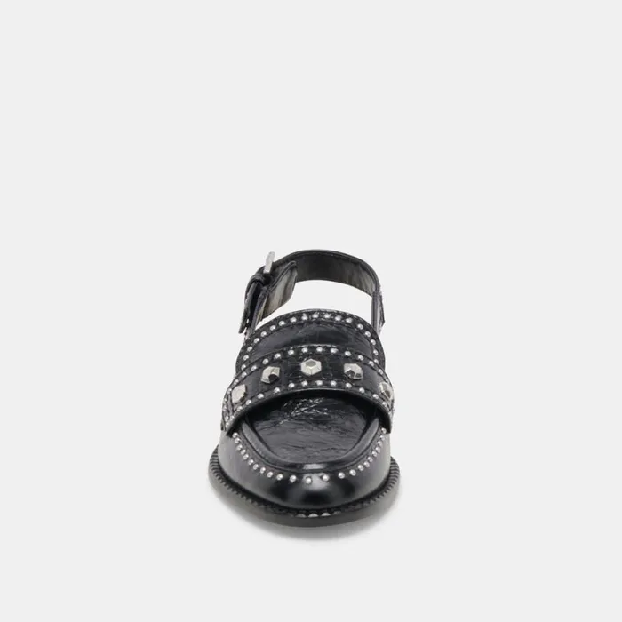 Flats and Loafers Women Dolce Vita Hardi Stud Loafers Midnight Crinkle Patent