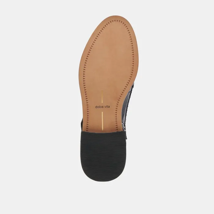 Flats and Loafers Women Dolce Vita Hardi Stud Loafers Midnight Crinkle Patent