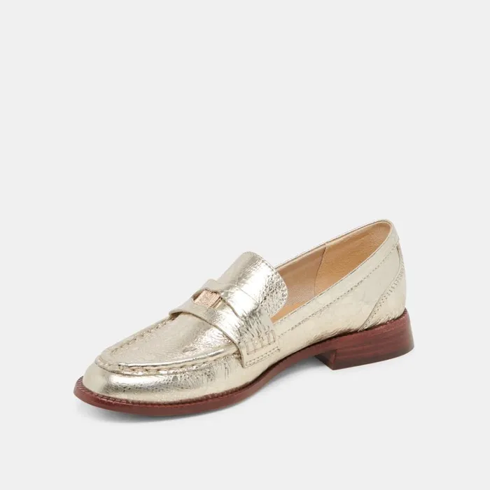 Flats and Loafers Women Dolce Vita Hilly Wide Loafers Platinum Coin