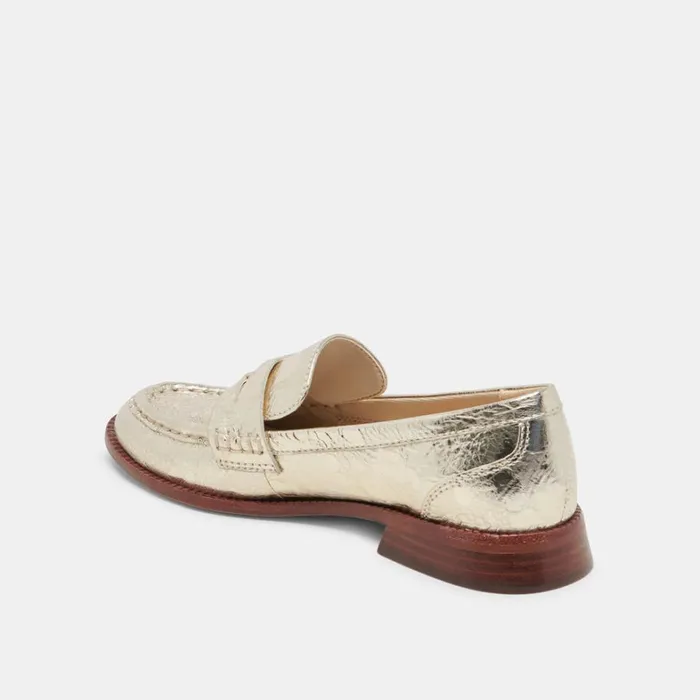 Flats and Loafers Women Dolce Vita Hilly Wide Loafers Platinum Coin