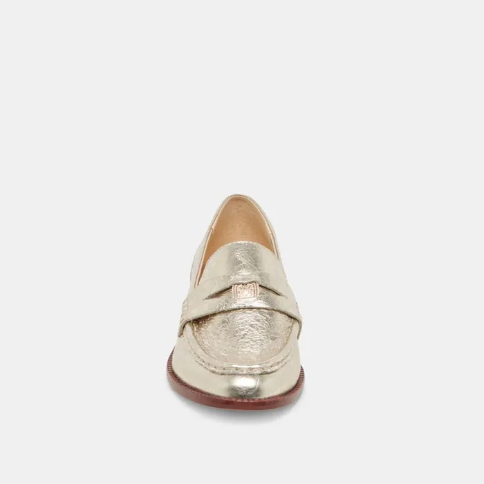 Flats and Loafers Women Dolce Vita Hilly Wide Loafers Platinum Coin