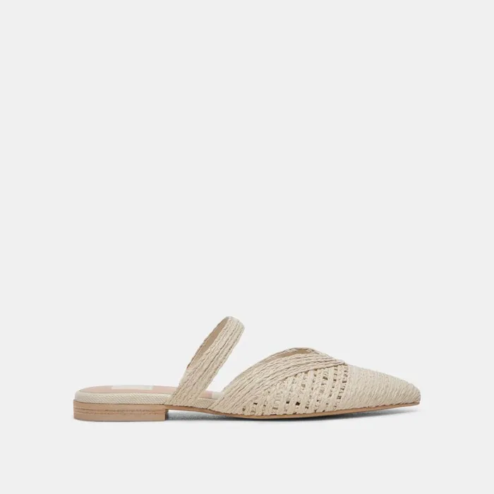 Flats and Loafers Women Dolce Vita Kaline Flats Ivory Raffia