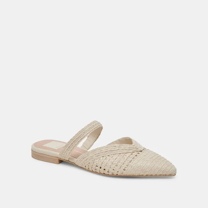 Flats and Loafers Women Dolce Vita Kaline Flats Ivory Raffia