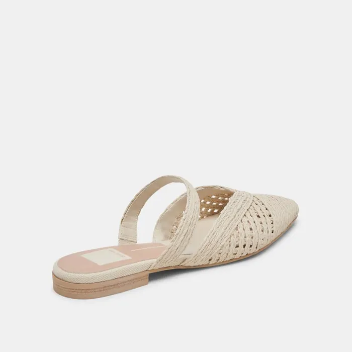 Flats and Loafers Women Dolce Vita Kaline Flats Ivory Raffia