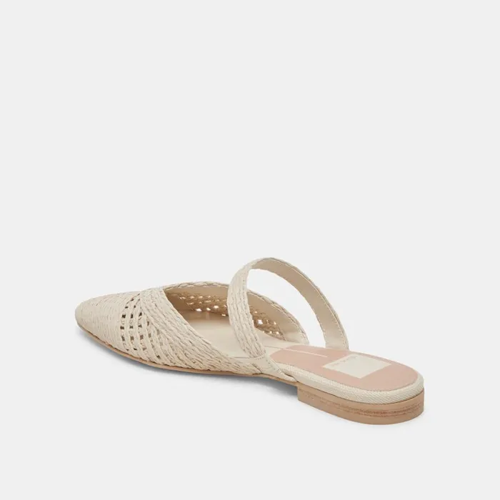 Flats and Loafers Women Dolce Vita Kaline Flats Ivory Raffia