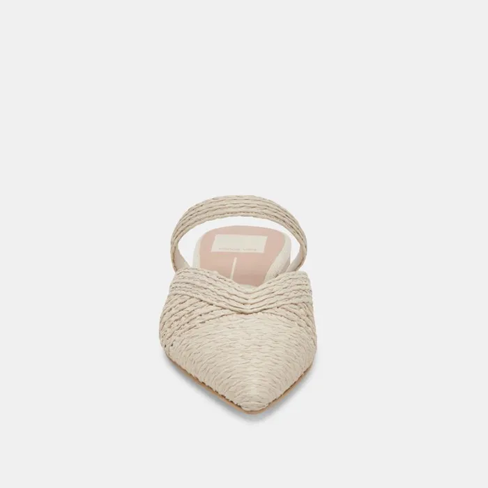 Flats and Loafers Women Dolce Vita Kaline Flats Ivory Raffia