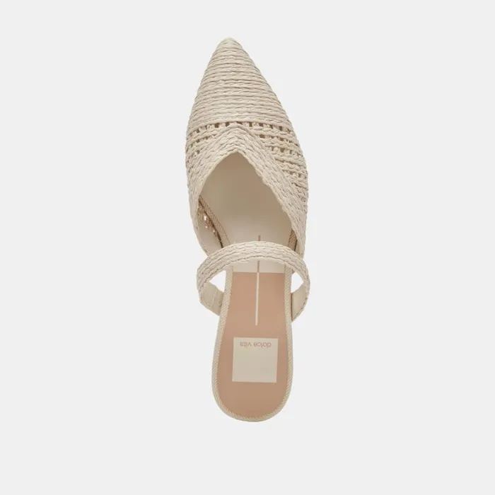 Flats and Loafers Women Dolce Vita Kaline Flats Ivory Raffia