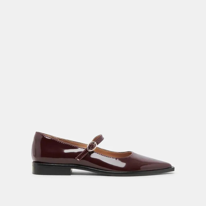 Flats and Loafers Women Dolce Vita Largo Flats Cranberry Patent Leather