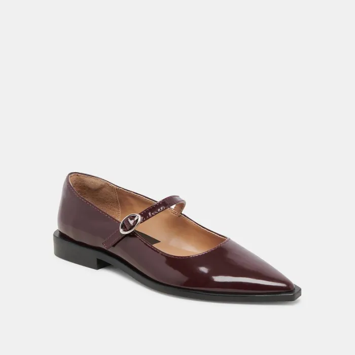 Flats and Loafers Women Dolce Vita Largo Flats Cranberry Patent Leather