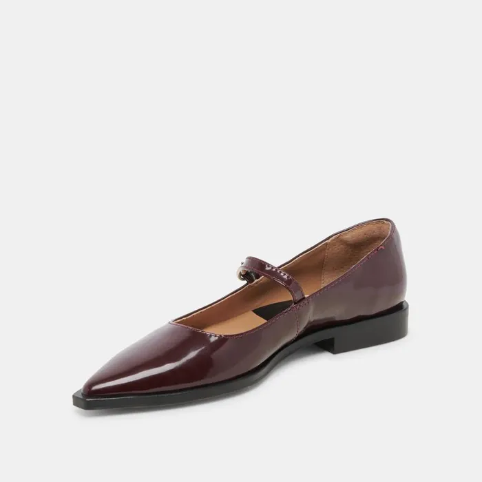 Flats and Loafers Women Dolce Vita Largo Flats Cranberry Patent Leather