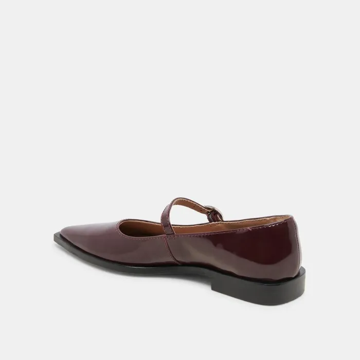 Flats and Loafers Women Dolce Vita Largo Flats Cranberry Patent Leather