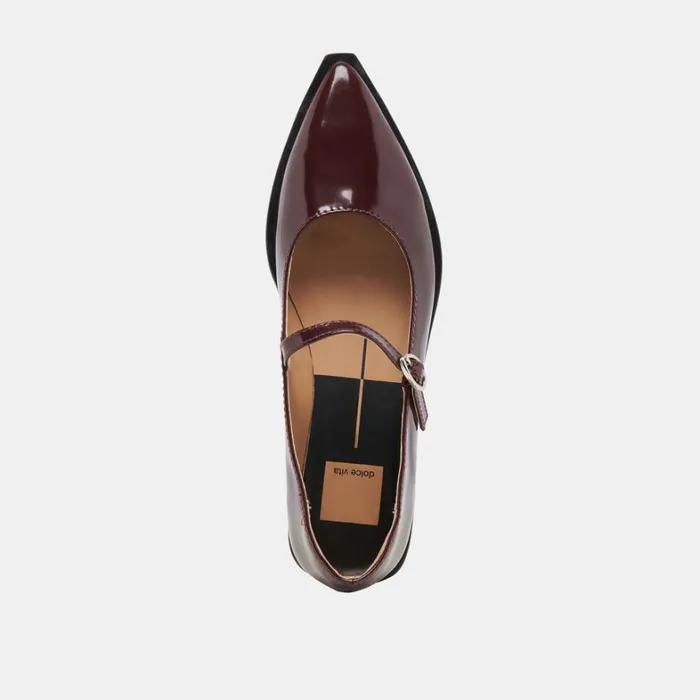 Flats and Loafers Women Dolce Vita Largo Flats Cranberry Patent Leather