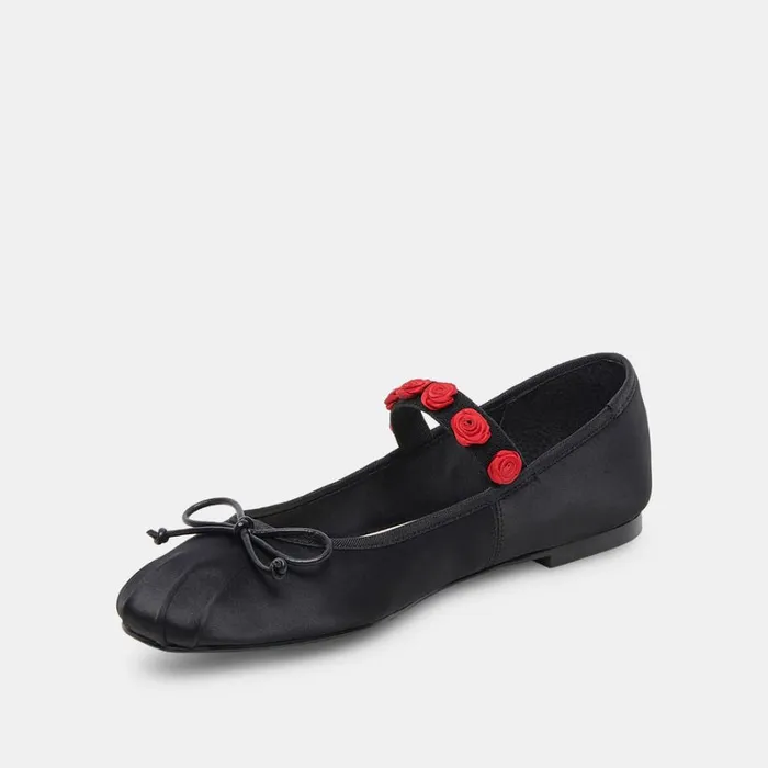 Flats and Loafers Women Dolce Vita Lilly Ballet Flats Black Multi Satin