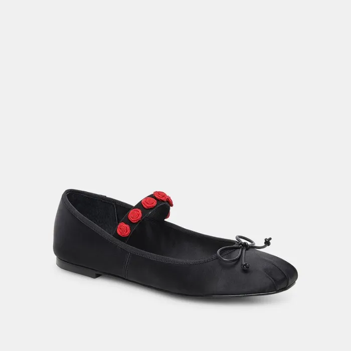 Flats and Loafers Women Dolce Vita Lilly Ballet Flats Black Multi Satin