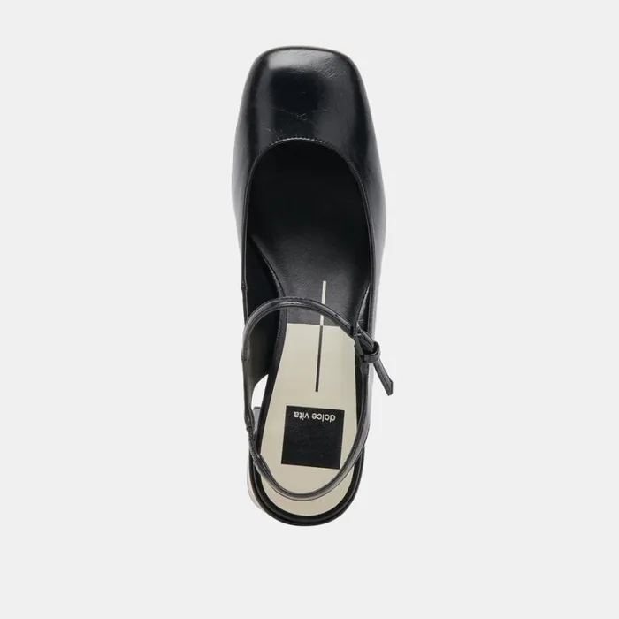 Flats and Loafers Women Dolce Vita Maggi Heels Midnight Crinkle Patent