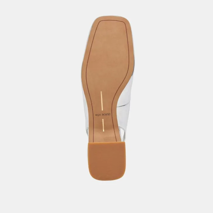 Flats and Loafers Women Dolce Vita Maggi Heels Silver Specchio Stella