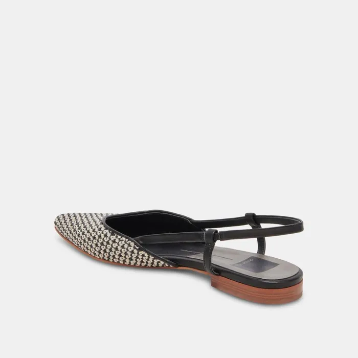 Flats and Loafers Women Dolce Vita Narah Flats Black Natural Raffia