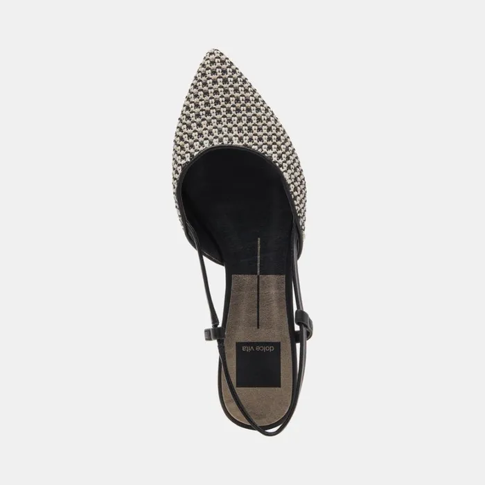 Flats and Loafers Women Dolce Vita Narah Flats Black Natural Raffia