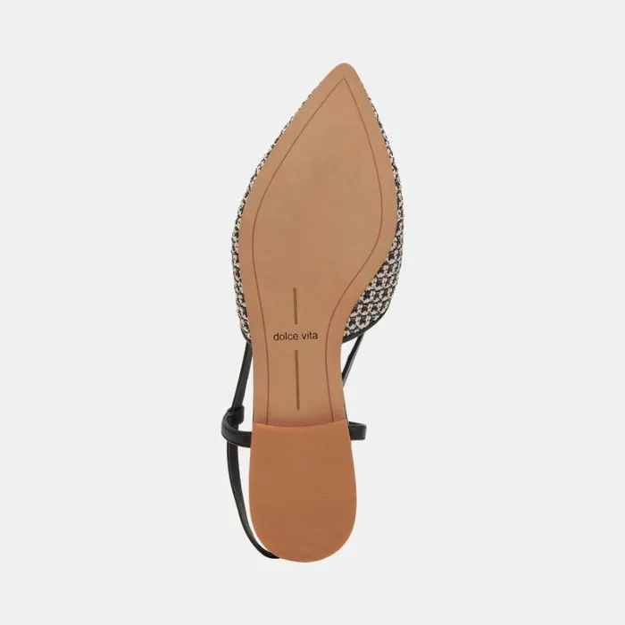 Flats and Loafers Women Dolce Vita Narah Flats Black Natural Raffia