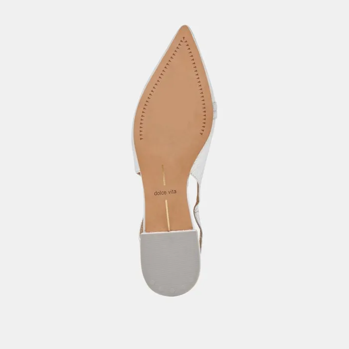 Flats and Loafers Women Dolce Vita Pamla Wide Flats Silver Crinkle Patent