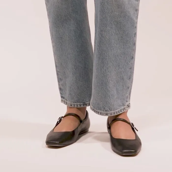 Flats and Loafers Women Dolce Vita Reyes Ballet Flats Black Leather
